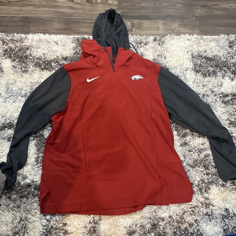Arkansas Razorbacks Nike Hooded Quarter-Zip Pullover